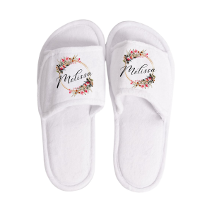 Flowers Personalised Slippers