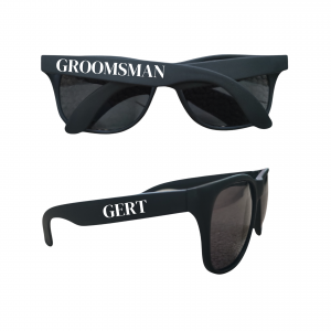 Personalised Black Groomsman Sunglasses