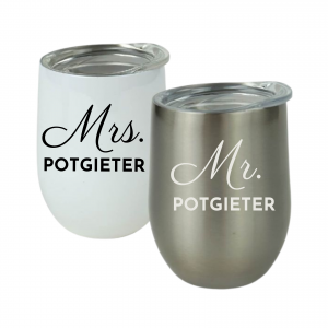 Stainless Steel Mr And Mrs Travel Mugs