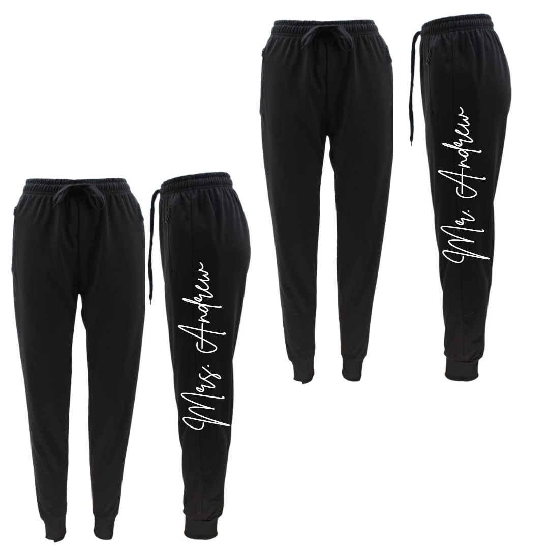 Personalised Mr And Mrs. Track Pants Set Blooming Gifts