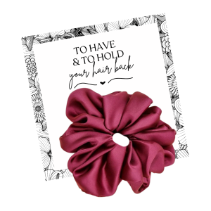 Satin Scrunchie Red Wine