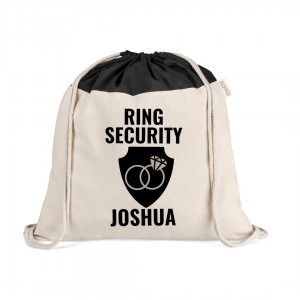 Black And Cotton Jumbo Draw String Bag