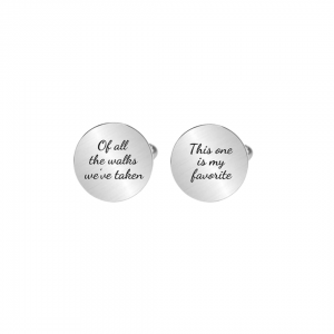 Silver Engraved Cufflinks Father Of The Bride