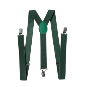 Dark Green Pink Groomsman Suspenders