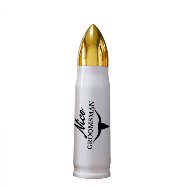 Buck Personalised Golden Bullet Flask 500ml