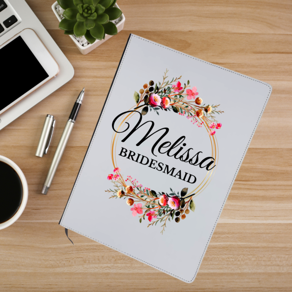 Multi Colour Flower Personalised A4 Book