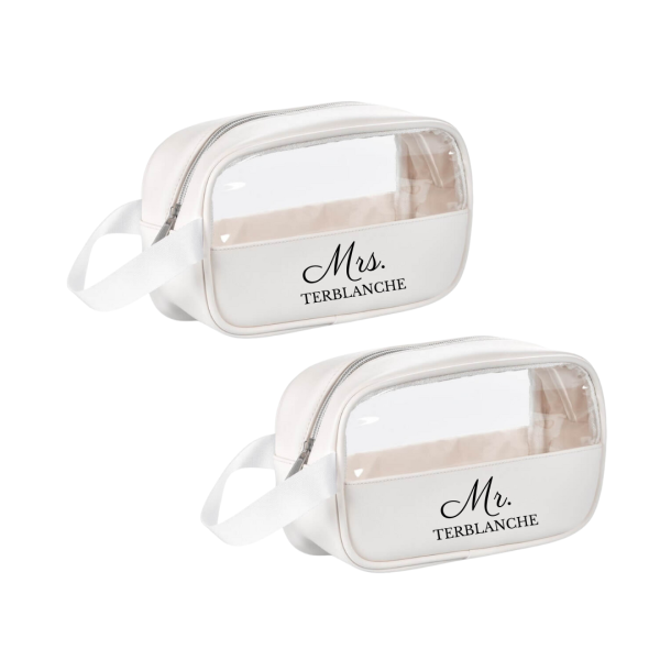 Personalised Eva & Elm Chanelle Mini Toiletry & Cosmetic Bag